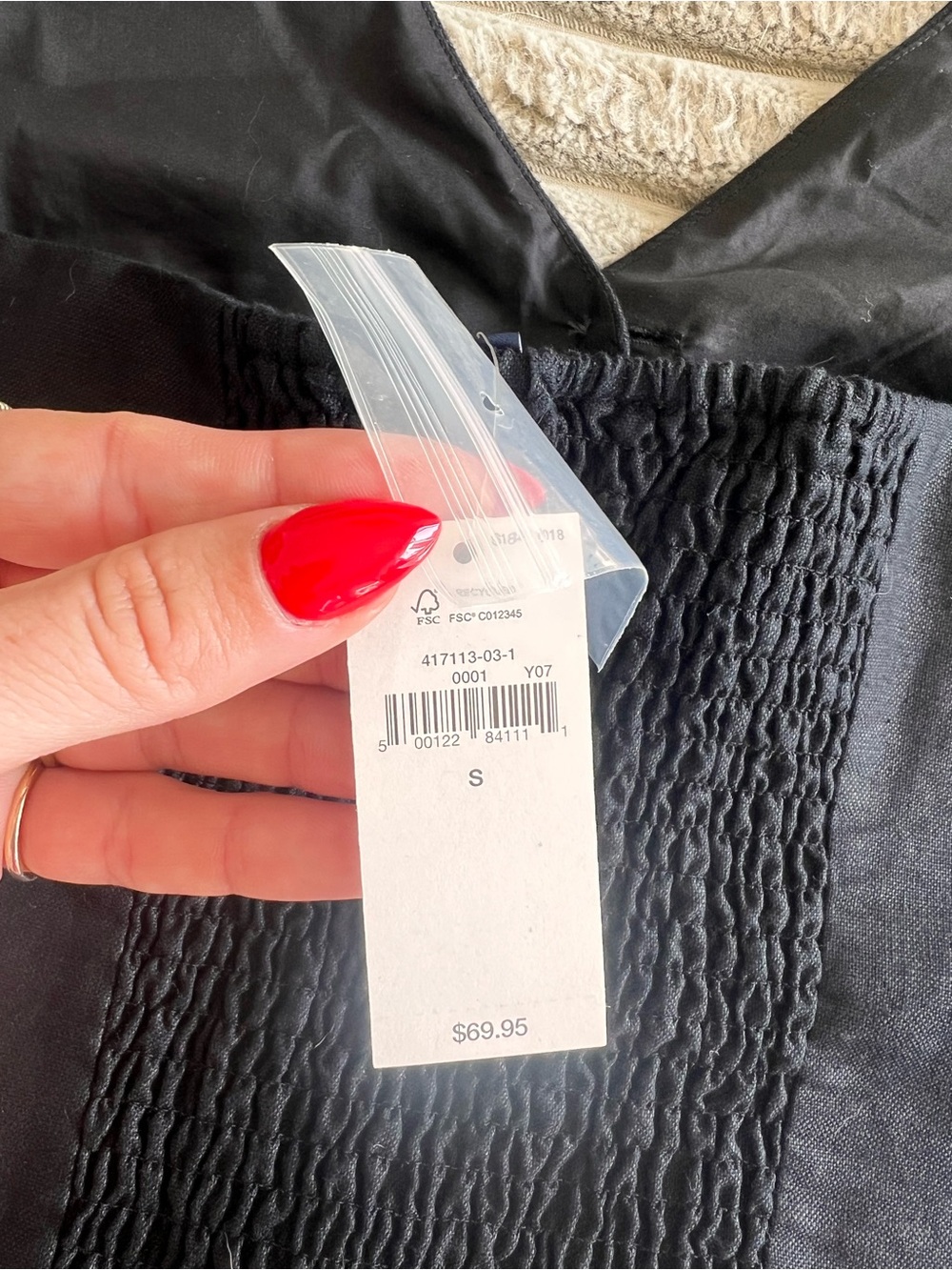 GAP Linen-Cotton Halter Vest Top Black Size Small New With Tags - Picture 7 of 8